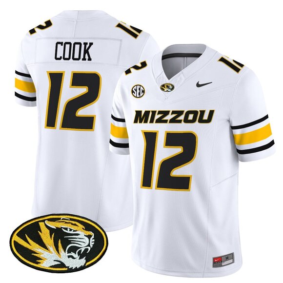 Mens Youths Kids Womens Brady Cook White Vapor Stitched Jersey